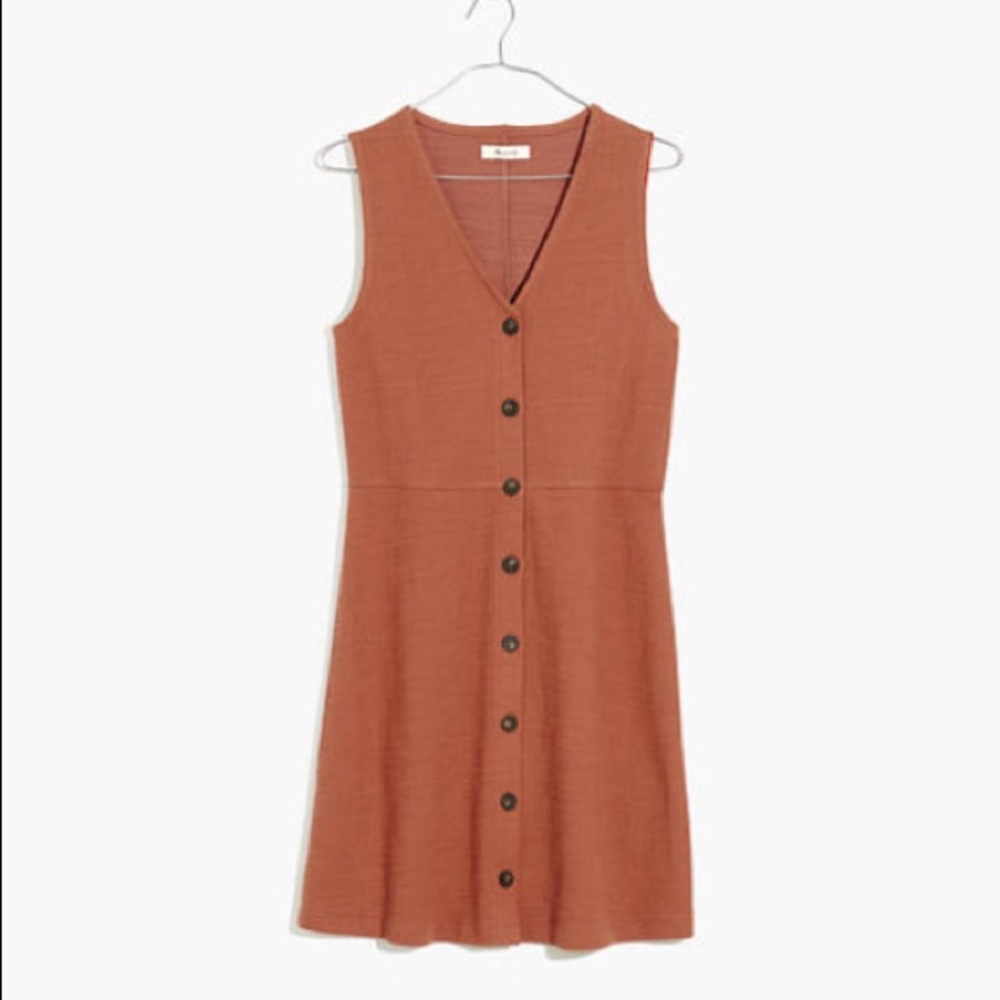 Sleeveless Button-Front Mini Dress